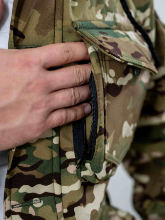 Костюм демисезонный (софтшелл/флис) цвет Мультикам - интернет магазин Полигон