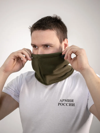 Шарф ВКБО, оливковый, флис - интернет магазин Полигон