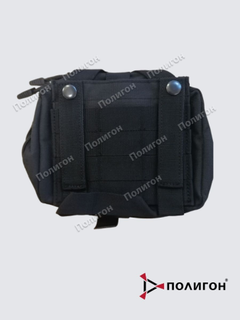 Тактическая сумка-аптечка, черный 18х14х6 см - интернет магазин Полигон