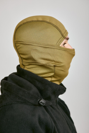 Защитная маска балаклава №1, оливковый, полиэстер - интернет магазин Полигон
