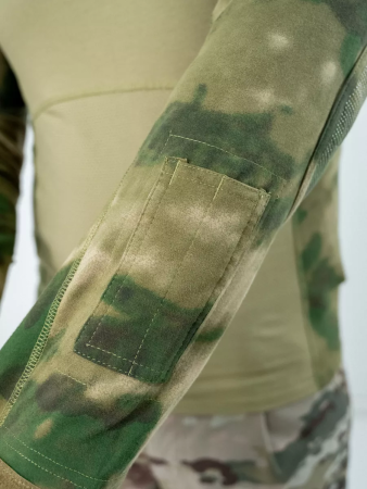 Рубашка боевая, тактическая, длинный рукав, цвет зеленый мох - интернет магазин Полигон