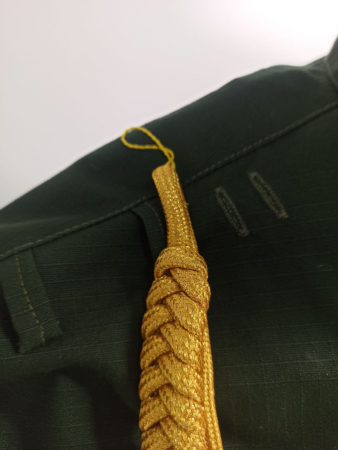 Аксельбант солдатский (уставной) "корейская нить", золотой - интернет магазин Полигон