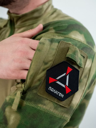 Рубашка боевая, тактическая, длинный рукав, цвет зеленый мох - интернет магазин Полигон