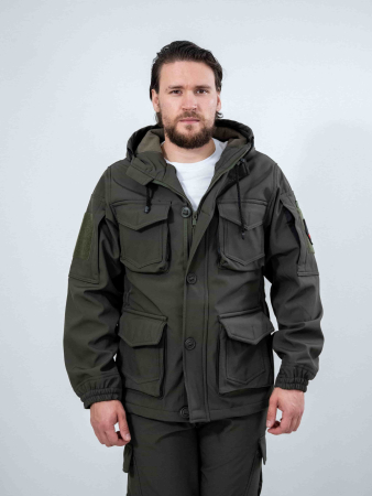 Костюм демисезонный (софтшелл/флис) цвет Хаки - интернет магазин Полигон